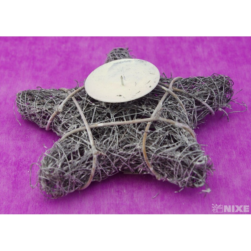 SVÍCEN HVĚZDA 20cm*BÍLÁ