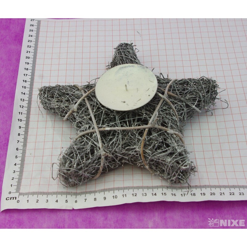 SVÍCEN HVĚZDA 20cm*BÍLÁ