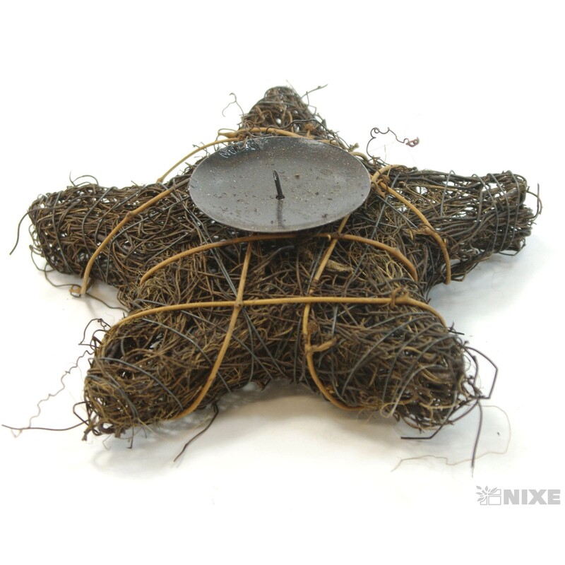 SVÍCEN HVĚZDA 20cm*HNĚDÁ