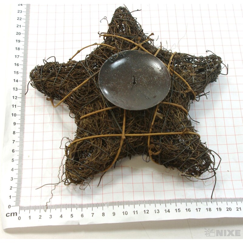 SVÍCEN HVĚZDA 20cm*HNĚDÁ