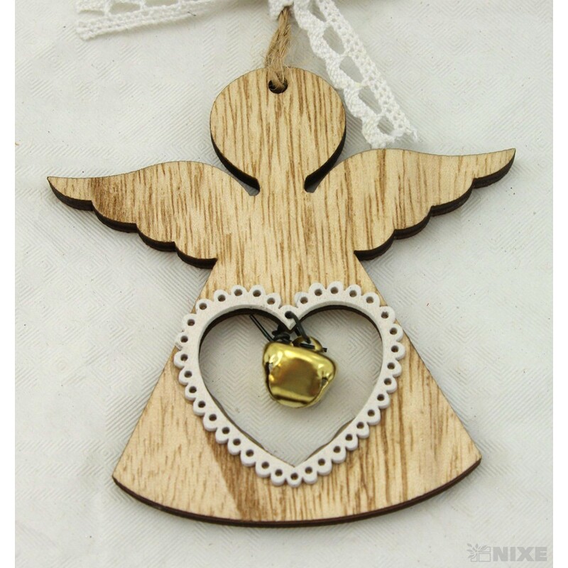 ZÁVĚS ANDĚL D 9x9cm*PŘÍRODNÍ