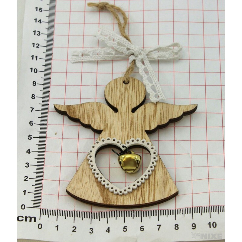 ZÁVĚS ANDĚL D 9x9cm*PŘÍRODNÍ