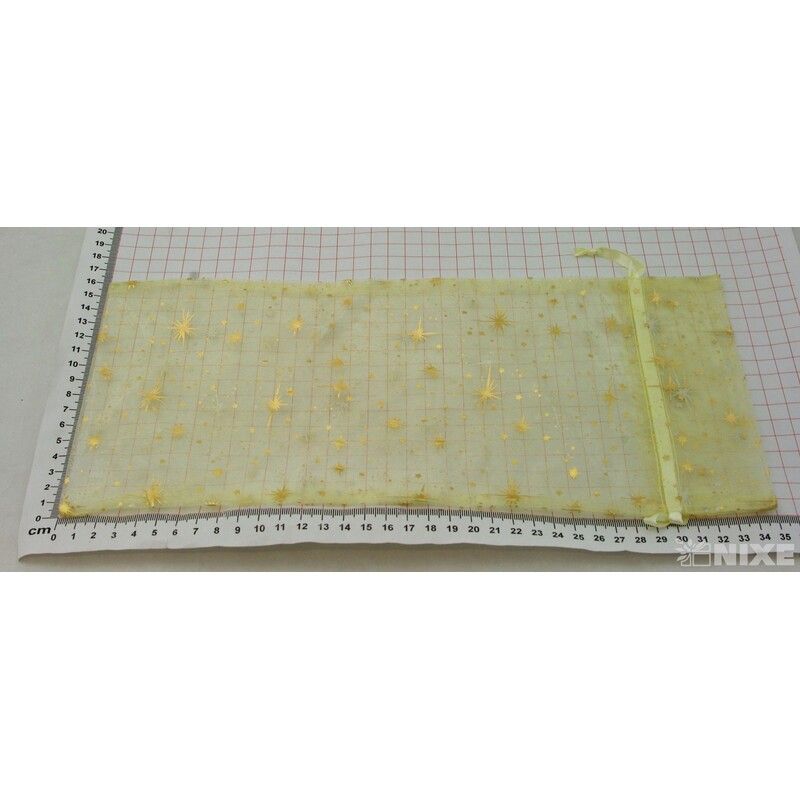 SÁČEK ORGANZA HVĚZDA 14x34cm*ZLATÁ