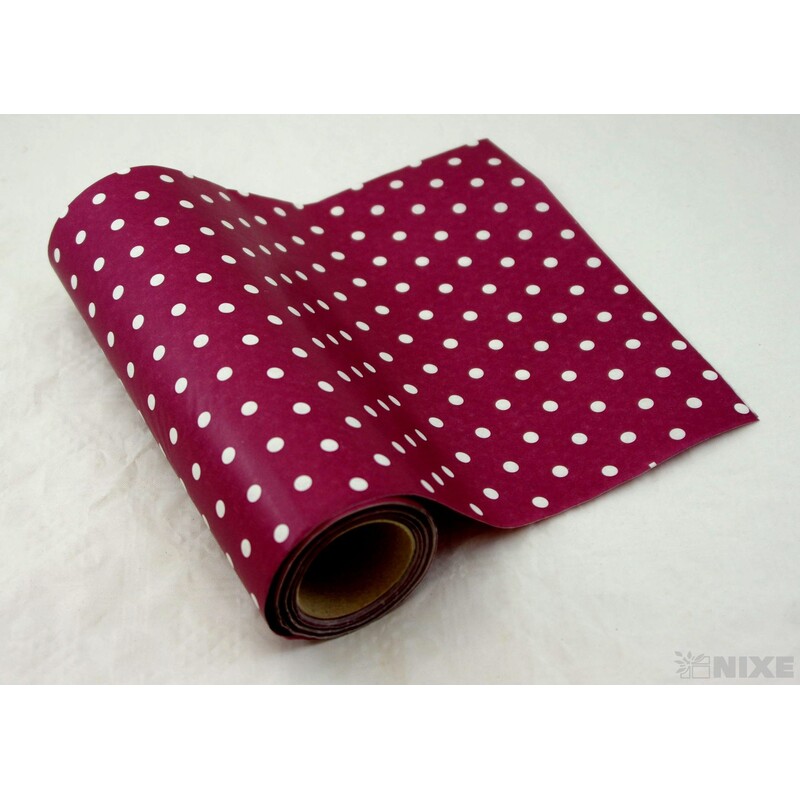 ROLE PAPÍR PUNTÍK 50cmx20m*BORDOVÁ