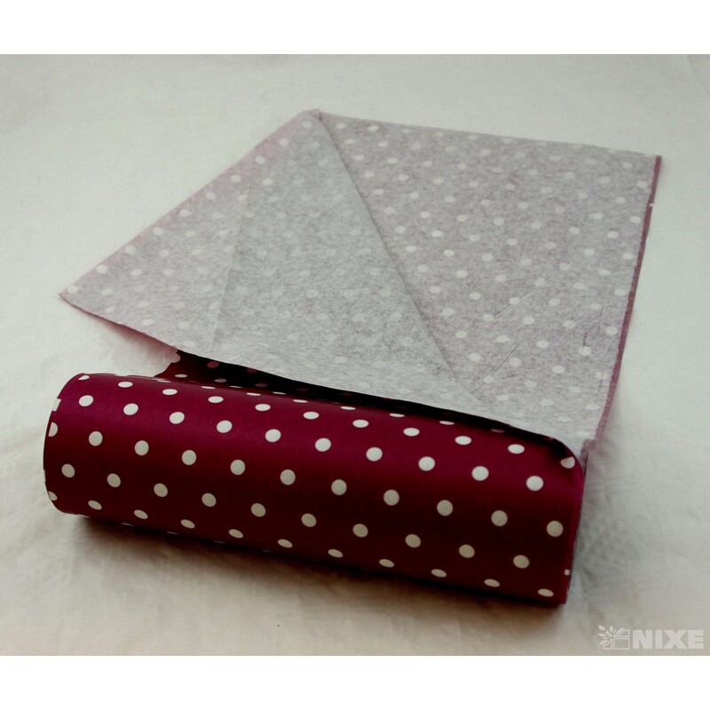 ROLE PAPÍR PUNTÍK 50cmx20m*BORDOVÁ