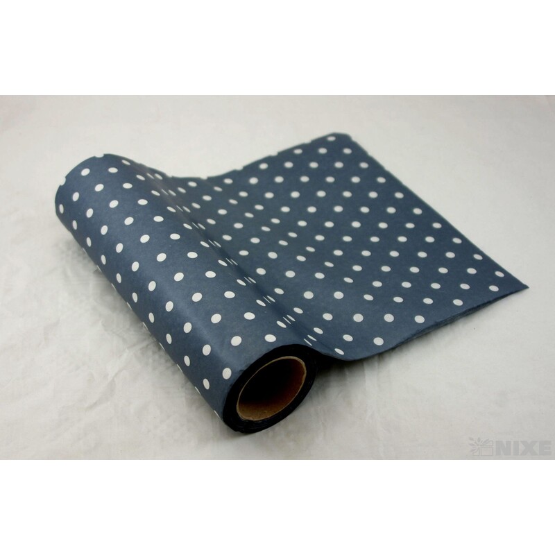 ROLE PAPÍR PUNTÍK 50cmx20m*ŠEDÁ