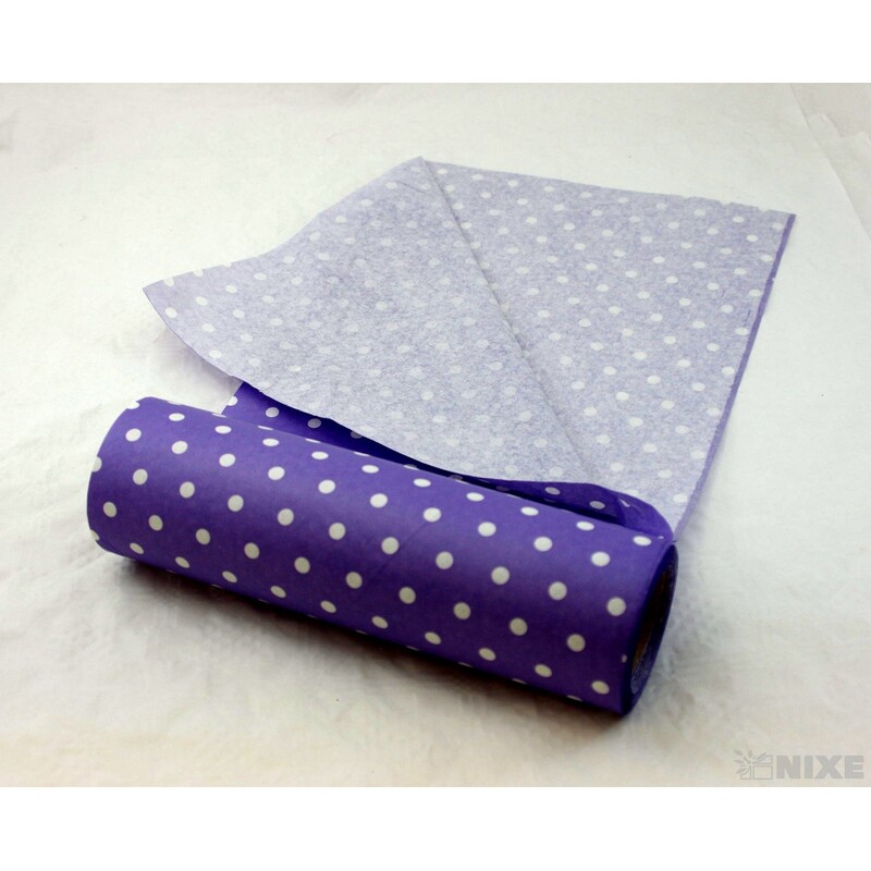 ROLE PAPÍR PUNTÍK 50cmx20m*FIALOVÁ