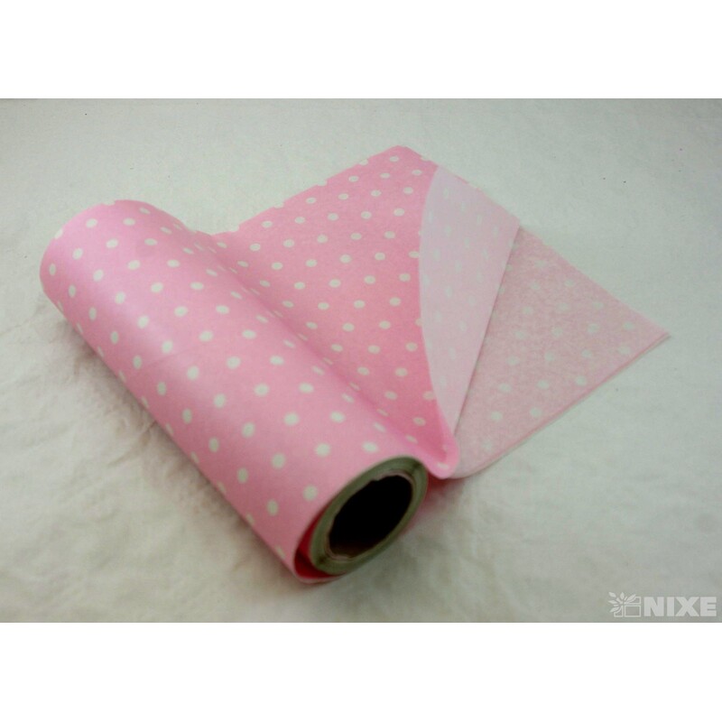 ROLE PAPÍR PUNTÍK 50cmx20m*RŮŽOVÁ