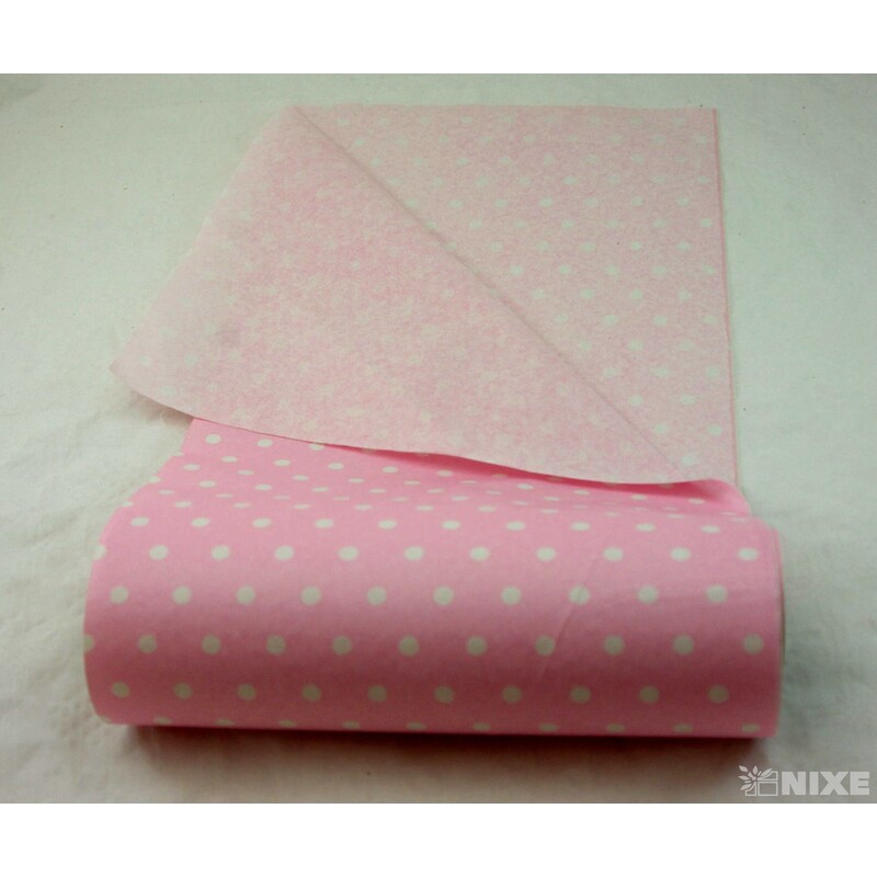 ROLE PAPÍR PUNTÍK 50cmx20m*RŮŽOVÁ