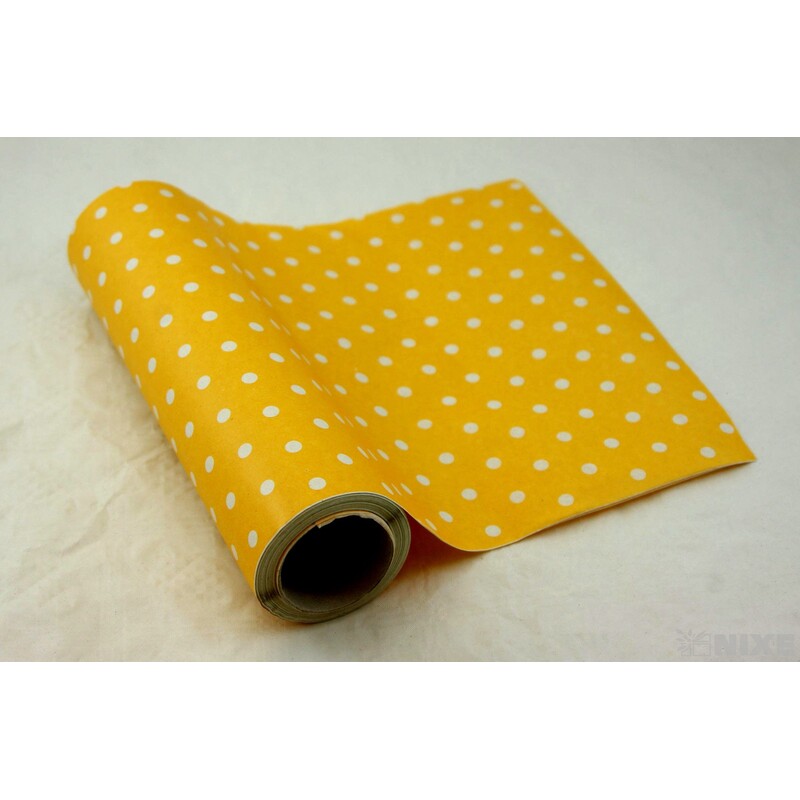 ROLE PAPÍR PUNTÍK 50cmx20m*ŽLUTÁ