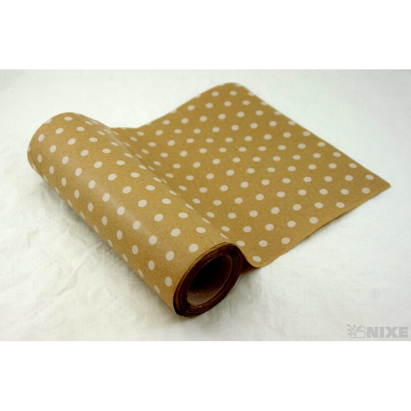 ROLE PAPÍR PUNTÍK 50cmx20m*PŘÍRODNÍ