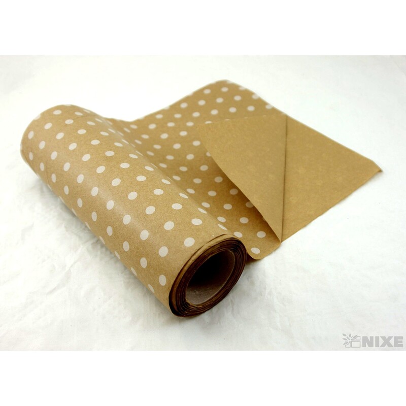 ROLE PAPÍR PUNTÍK 50cmx20m*PŘÍRODNÍ