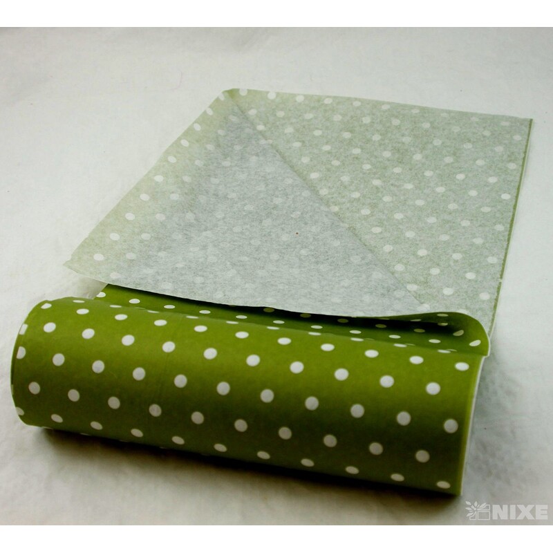 ROLE PAPÍR PUNTÍK 50cmx20m*ZELENÁ