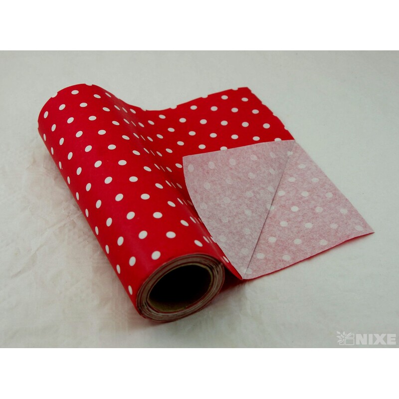 ROLE PAPÍR PUNTÍK 50cmx20m*ČERVENÁ