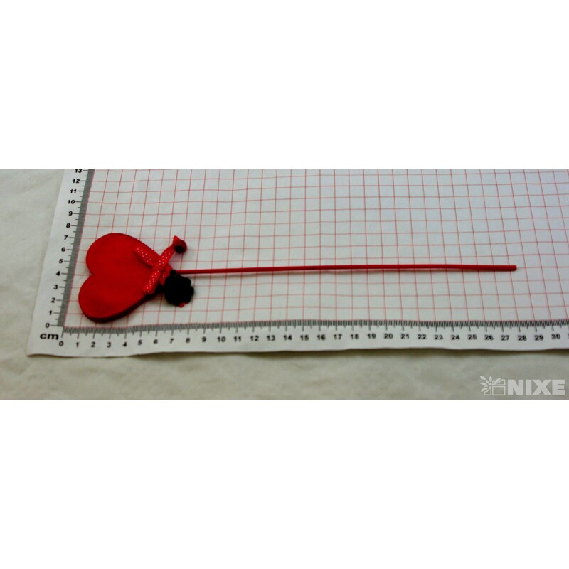 ZÁPICH SRDCE 12ks 6x28cm*ČERVENÁ