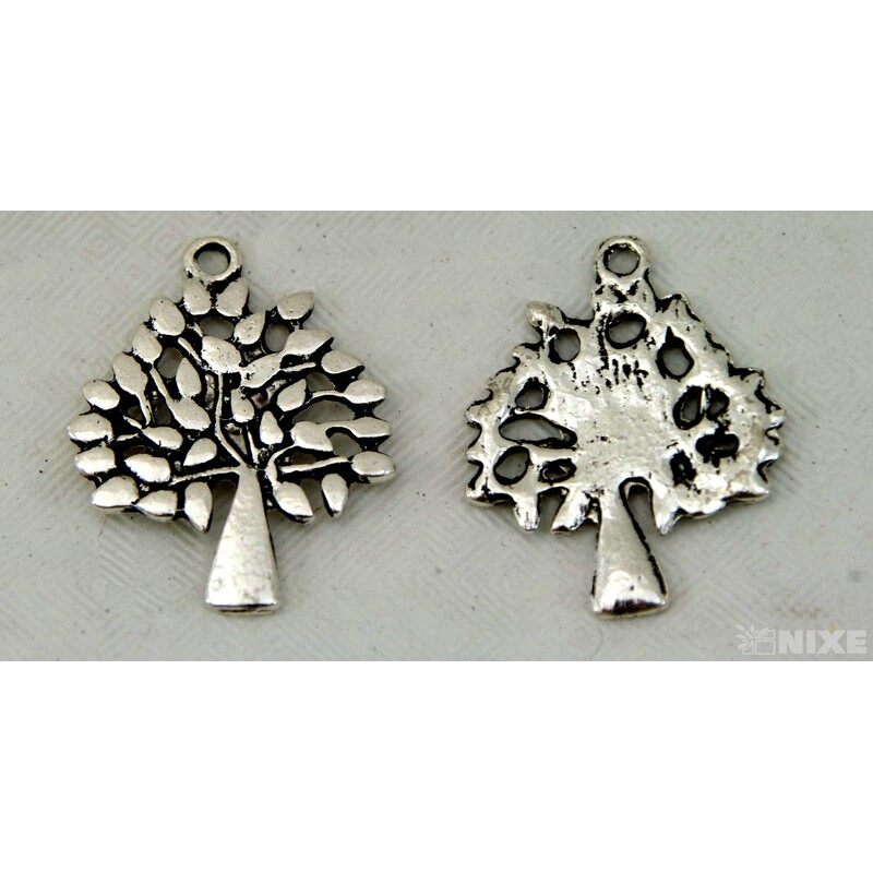 ZÁVĚS KOV STROM 20ks 3cm*STŘÍBRNÁ