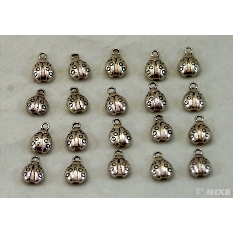ZÁVĚS KOV BERUŠKA 20ks 1cm*STŘÍBRNÁ