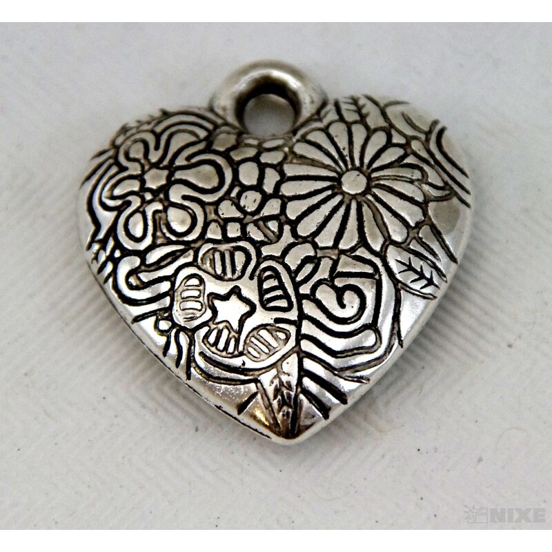 ZÁVĚS KOV SRDCE 20ks 2,5cm*STŘÍBRNÁ