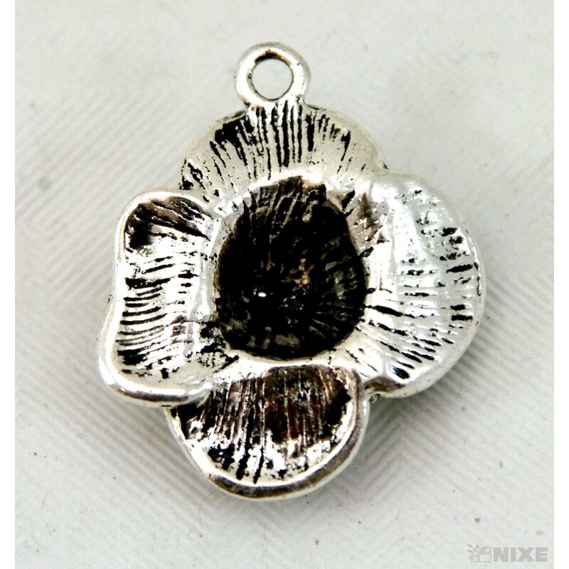 ZÁVĚS KOV RŮŽE 10ks 3cm*STŘÍBRNÁ