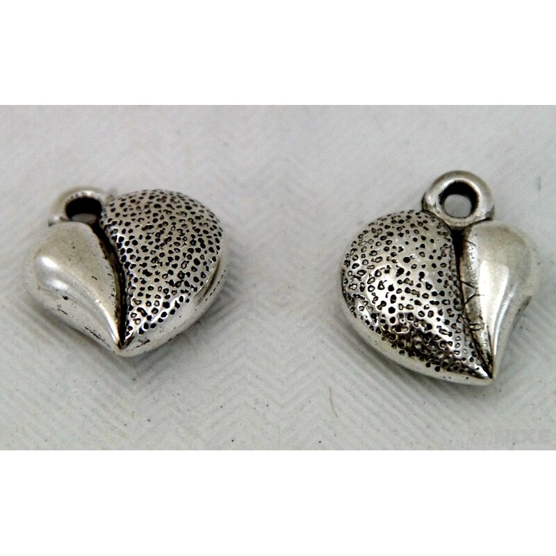 ZÁVĚS KOV SRDCE 20ks 1,5cm*STŘÍBRNÁ