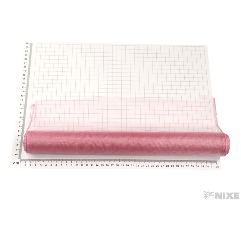 ORGANZA 39cmx8m*STARORŮŽOVÁ