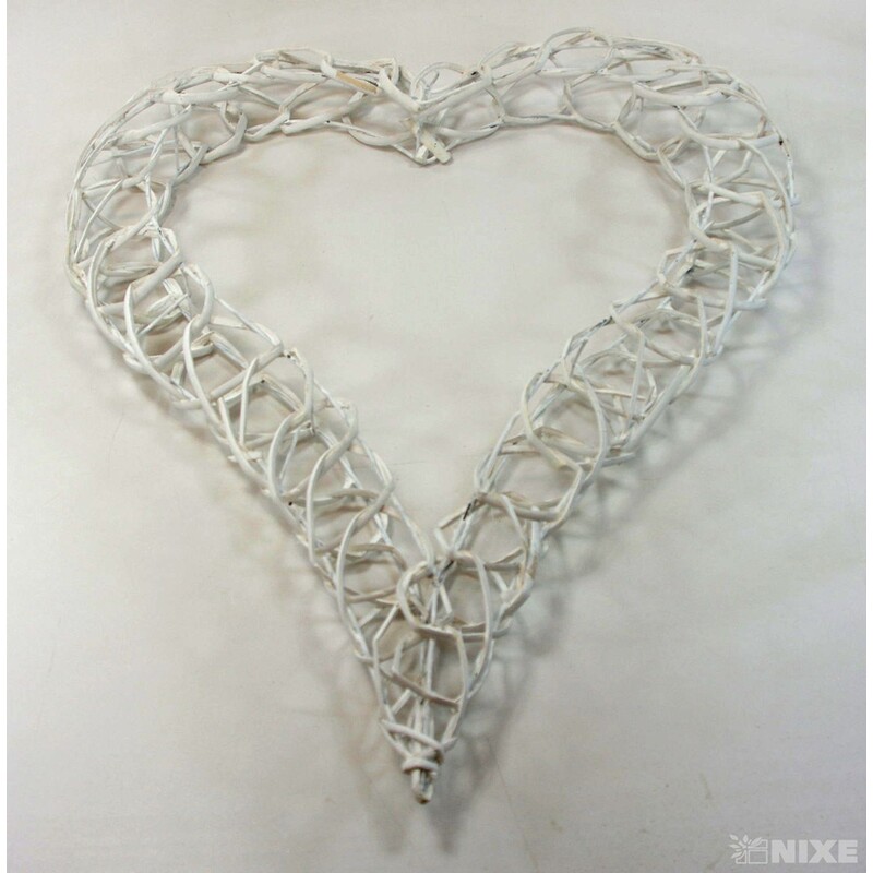 SRDCE RATTAN 60cm*BÍLÁ