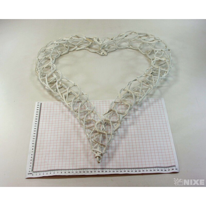 SRDCE RATTAN 60cm*BÍLÁ