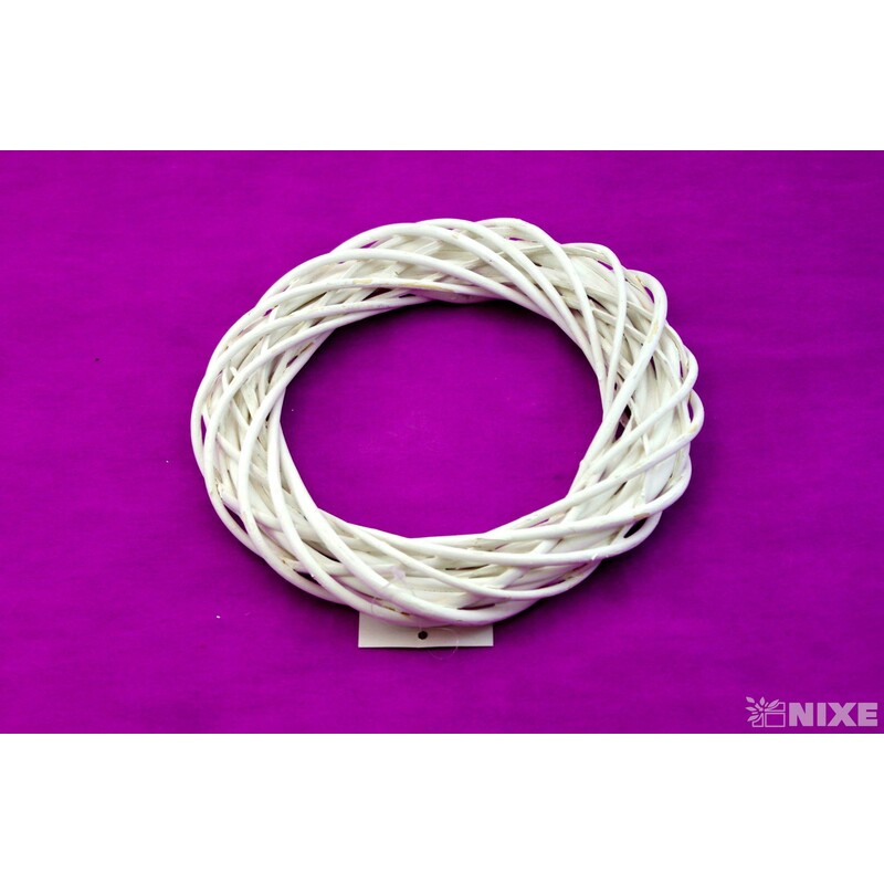 VĚNEC PROUTĚNÝ 15cm*BÍLÁ