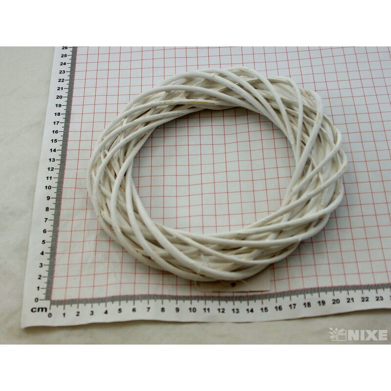 VĚNEC PROUTĚNÝ 15cm*BÍLÁ