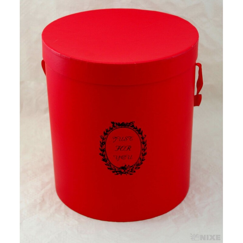 KVĚTINOVÝ BOX pr. 23x27cm 21x25 20x23*ČERVENÁ