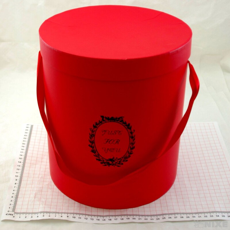 KVĚTINOVÝ BOX pr. 23x27cm 21x25 20x23*ČERVENÁ