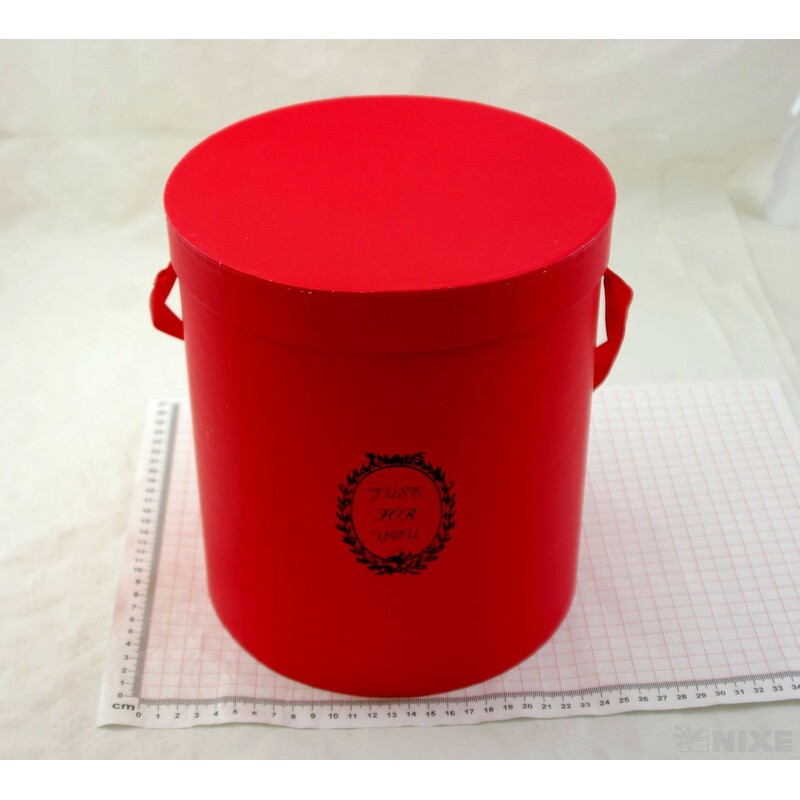 KVĚTINOVÝ BOX pr. 23x27cm 21x25 20x23*ČERVENÁ