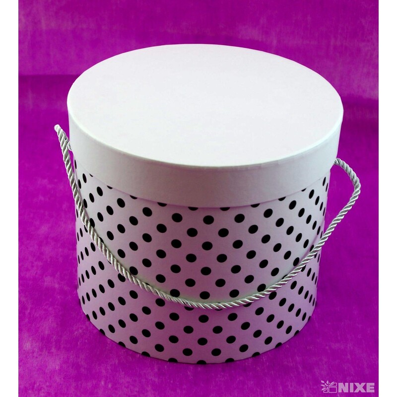 KVĚTINOVÝ BOX PUNTÍK 3ks pr. 21x18cm 18,5x15,5 15x13*BÍLÁ