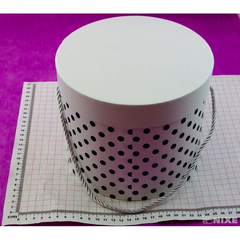 KVĚTINOVÝ BOX PUNTÍK 3ks pr. 21x18cm 18,5x15,5 15x13*BÍLÁ