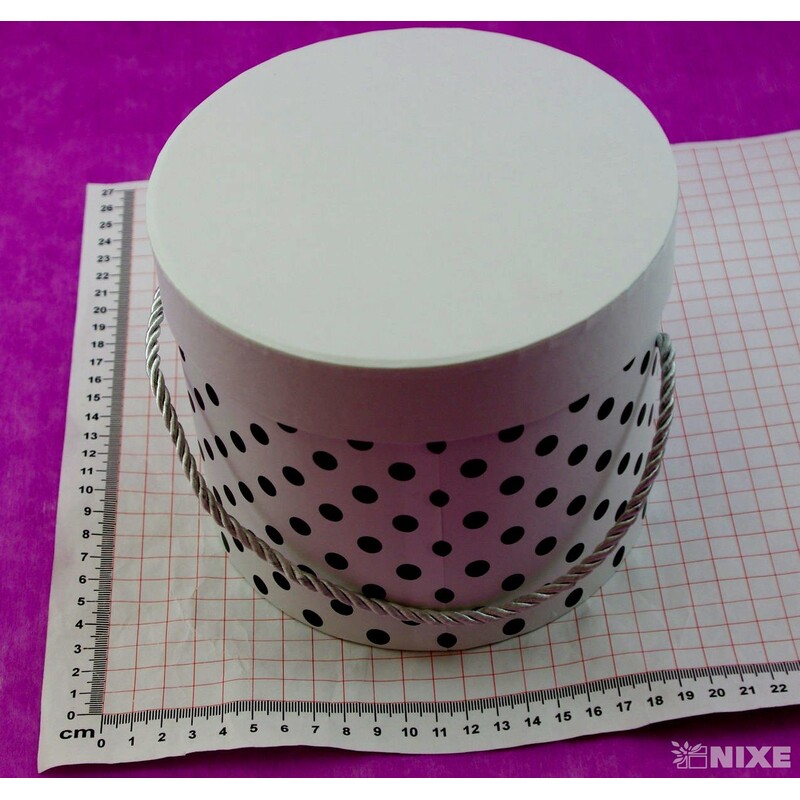 KVĚTINOVÝ BOX PUNTÍK 3ks pr. 21x18cm 18,5x15,5 15x13*BÍLÁ