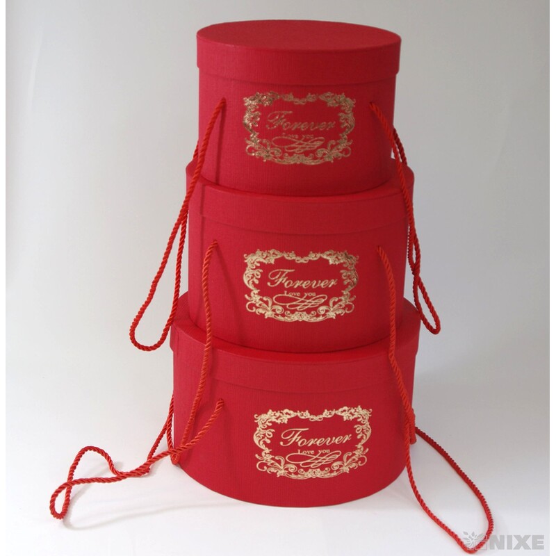 KVĚTINOVÝ BOX 3ks pr. 24x15cm 21x14 18x13*MIX BAREV