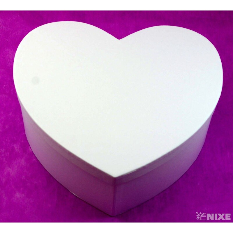 KRABICE SRDCE 3ks 28x11cm 24x10 20x8,5*BÍLÁ