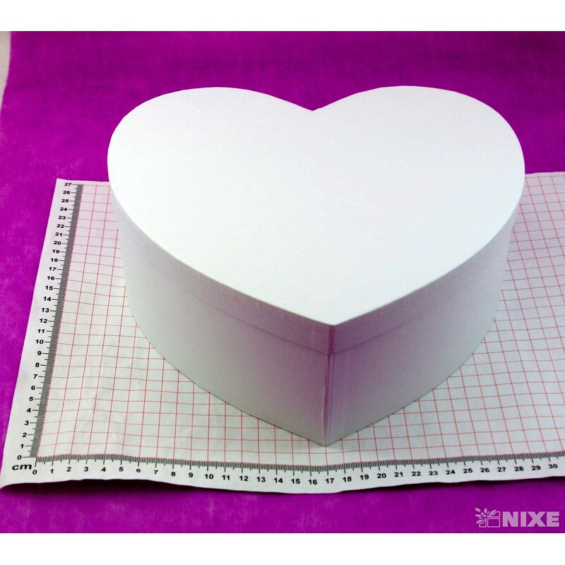 KRABICE SRDCE 3ks 28x11cm 24x10 20x8,5*BÍLÁ