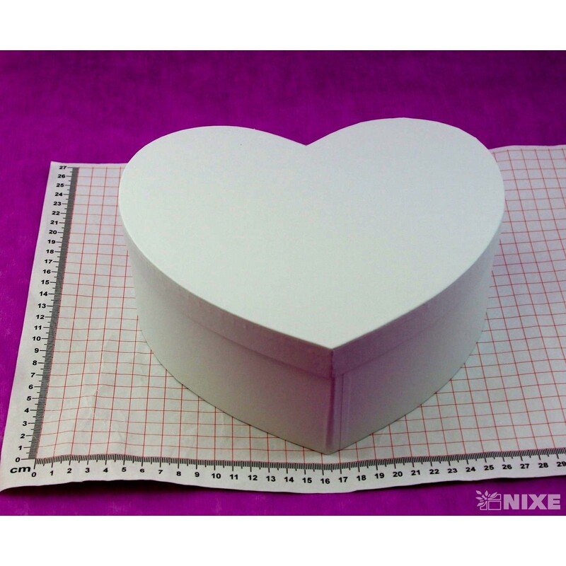 KRABICE SRDCE 3ks 28x11cm 24x10 20x8,5*BÍLÁ