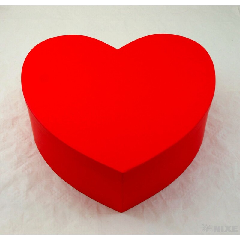 KRABICE SRDCE 3ks 28x11cm 24x10 20x8,5*ČERVENÁ