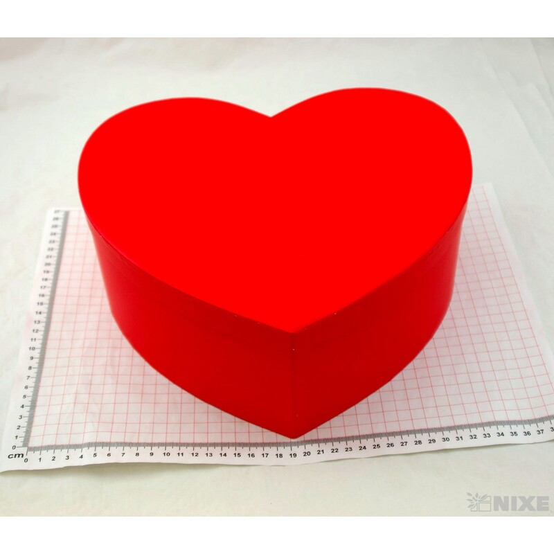 KRABICE SRDCE 3ks 28x11cm 24x10 20x8,5*ČERVENÁ