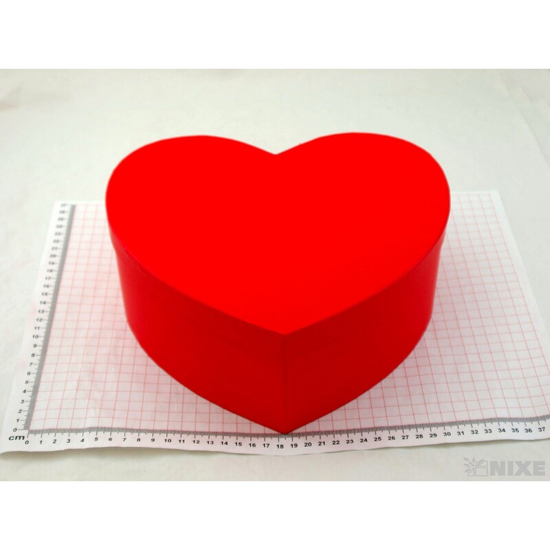 KRABICE SRDCE 3ks 28x11cm 24x10 20x8,5*ČERVENÁ