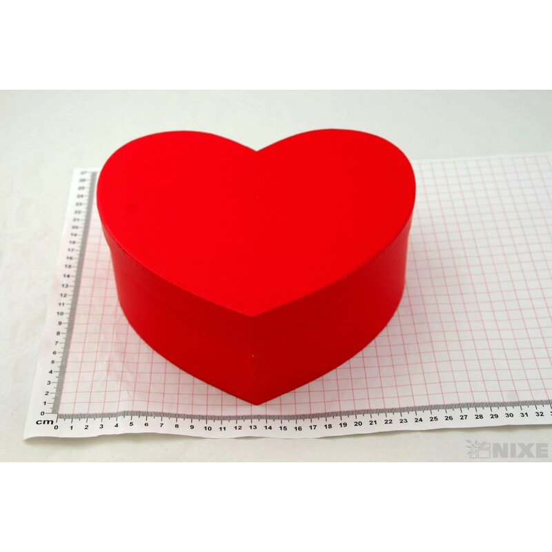 KRABICE SRDCE 3ks 28x11cm 24x10 20x8,5*ČERVENÁ