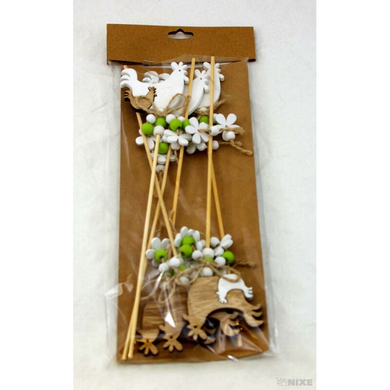 ZÁPICH KOHOUT 6ks 5x30cm*MIX BAREV