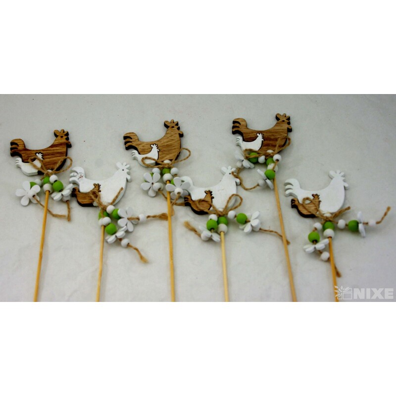 ZÁPICH KOHOUT 6ks 5x30cm*MIX BAREV