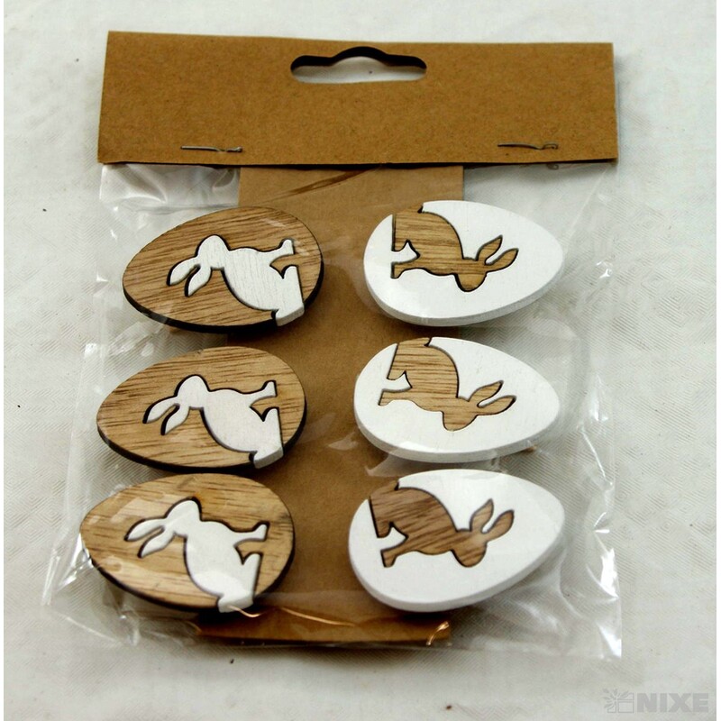 KOLÍČKY ZAJÍC 4,5cm 6ks