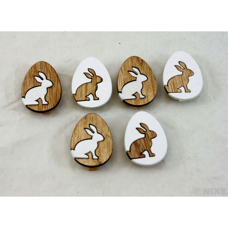KOLÍČKY ZAJÍC 4,5cm 6ks
