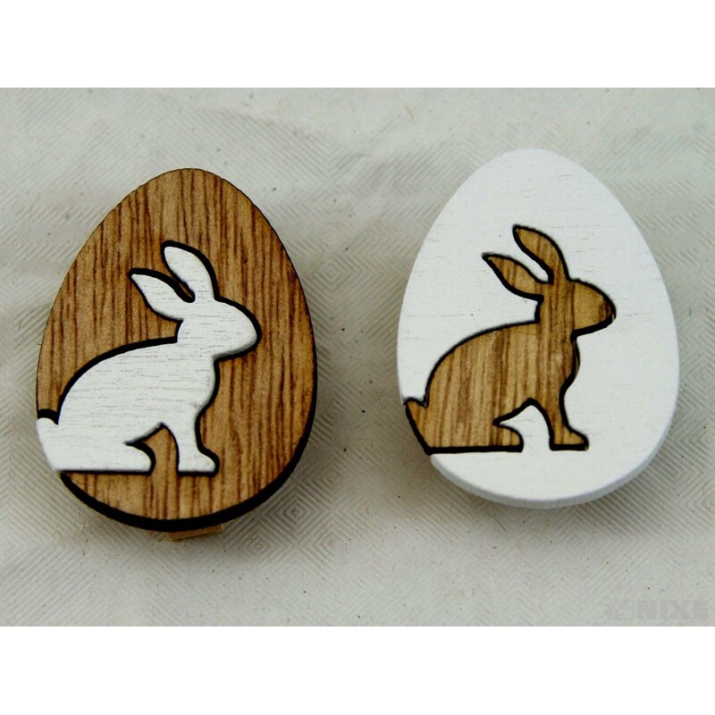 KOLÍČKY ZAJÍC 4,5cm 6ks