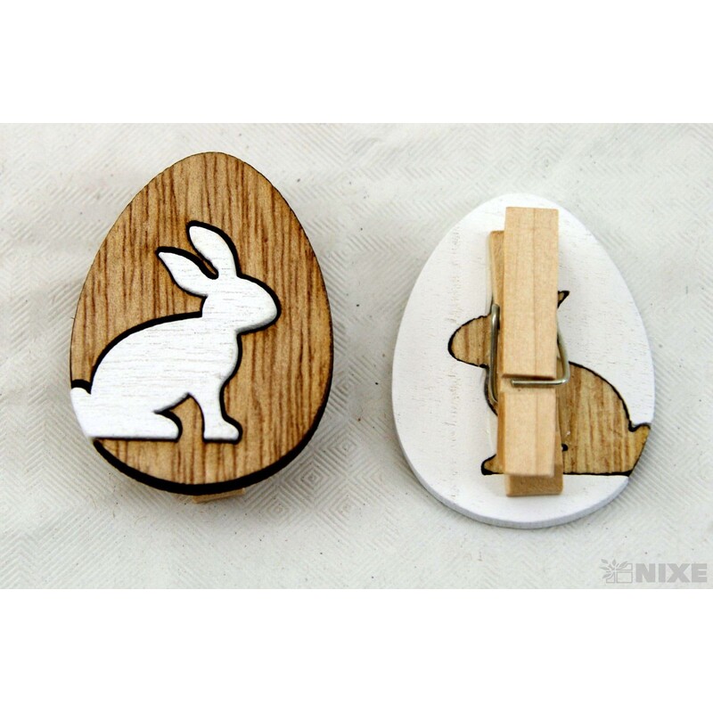 KOLÍČKY ZAJÍC 4,5cm 6ks