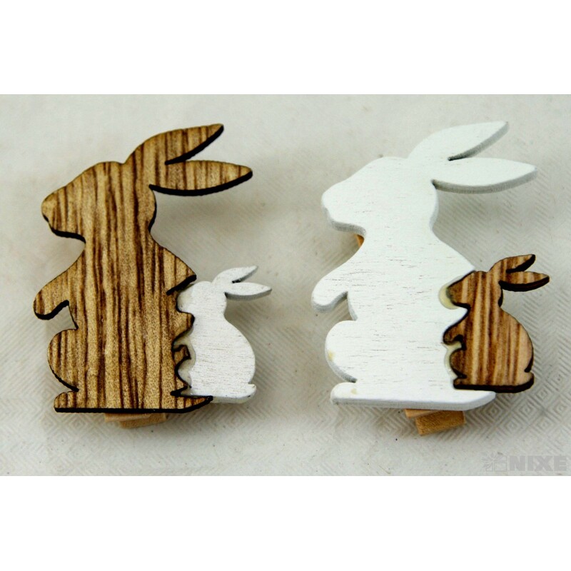 KOLÍČKY ZAJÍC 4,5cm 6ks